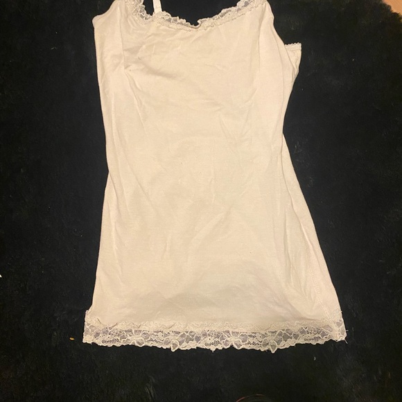 White Lace Trim Cami Top - Picture 2 of 4